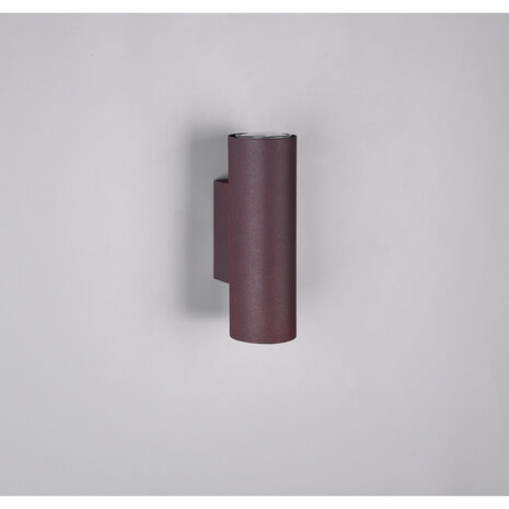 HLW LED LED Wandlamp Trion Mary met dubbele GU10 fitting - Roestkleur, Aluminium & Up/Down licht HLW LED LED Wandlamp Trion Mary met dubbele GU10 fitting - Roestkleur, Aluminium & Up/Down licht