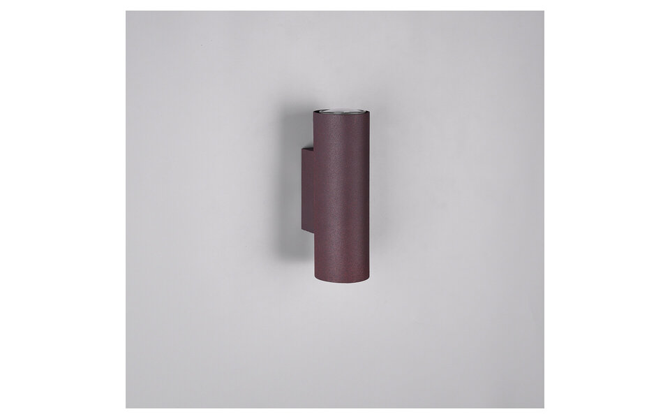 HLW LED LED Wandlamp Trion Mary met dubbele GU10 fitting - Roestkleur, Aluminium & Up/Down licht