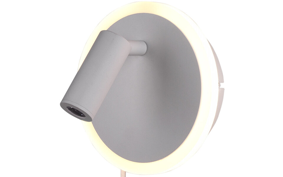 HLW LED LED Wandlamp Trion Jodan 7W - Warm Wit 3000K - Mat Wit Aluminium