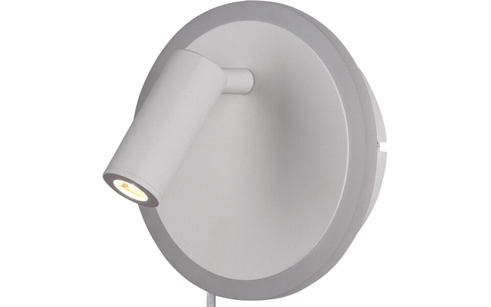 HLW LED LED Wandlamp Trion Jodan 7W - Warm Wit 3000K - Mat Wit Aluminium