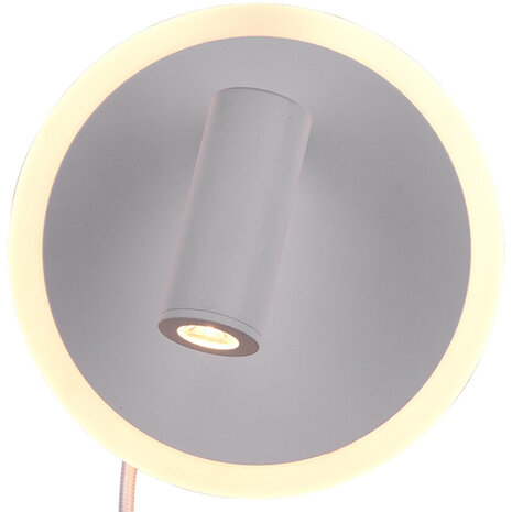 HLW LED LED Wandlamp Trion Jodan 7W - Warm Wit 3000K - Mat Wit Aluminium HLW LED LED Wandlamp Trion Jodan 7W - Warm Wit 3000K - Mat Wit Aluminium