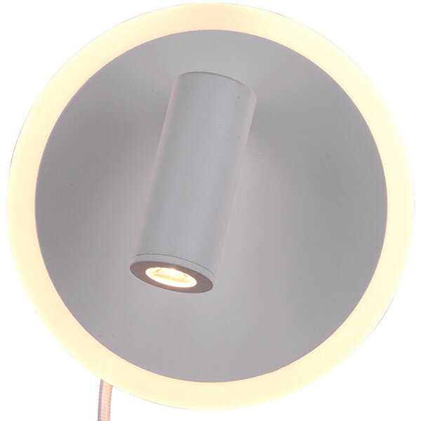 HLW LED LED Wandlamp Trion Jodan 7W - Warm Wit 3000K - Mat Wit Aluminium HLW LED LED Wandlamp Trion Jodan 7W - Warm Wit 3000K - Mat Wit Aluminium