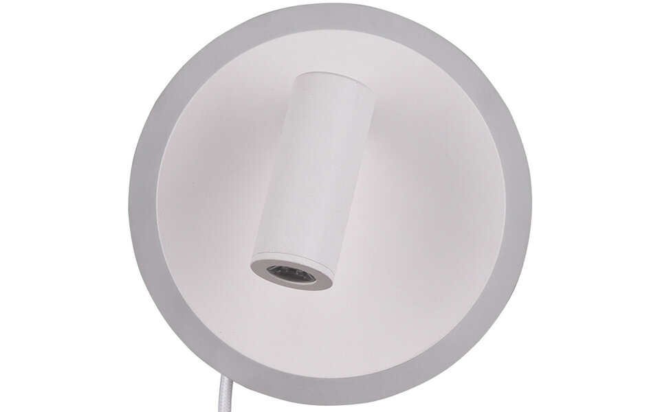 HLW LED LED Wandlamp Trion Jodan 7W - Warm Wit 3000K - Mat Wit Aluminium