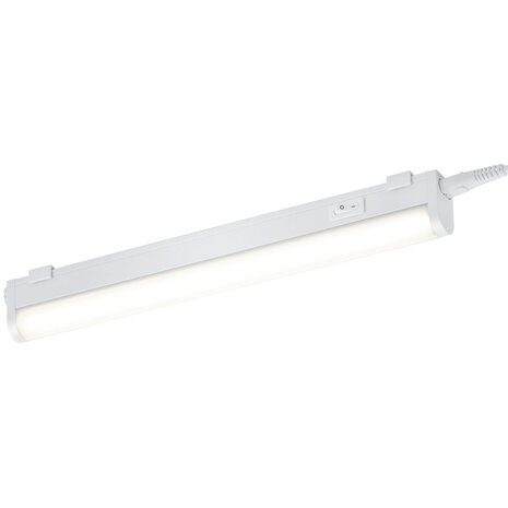 Witte LED Vloerlamp met Stoffen Kap, 4W LED en Warm Wit 2700K–3000K