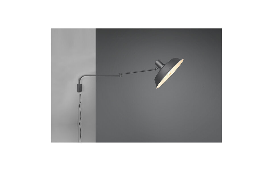 HLW LED LED Wandlamp Mat Zwart - Trion Bolan | Duurzaam Aluminium & E27 Fitting HLW LED LED Wandlamp Mat Zwart - Trion Bolan | Duurzaam Aluminium & E27 Fitting