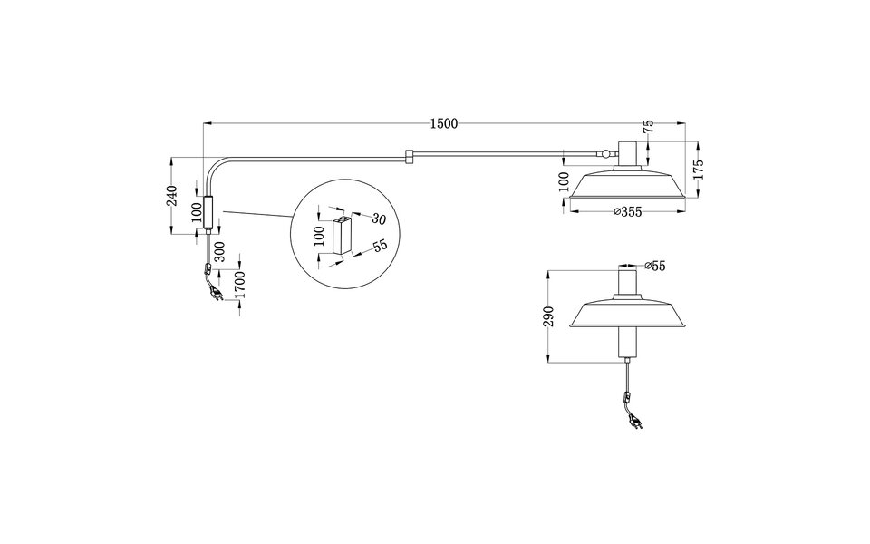 HLW LED LED Wandlamp Mat Zwart - Trion Bolan | Duurzaam Aluminium & E27 Fitting HLW LED LED Wandlamp Mat Zwart - Trion Bolan | Duurzaam Aluminium & E27 Fitting