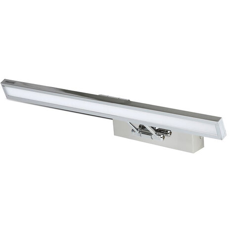 HLW LED LED Vloerlamp 8W met neutraal wit licht - Witte LED Lamp in mat chroom aluminium
