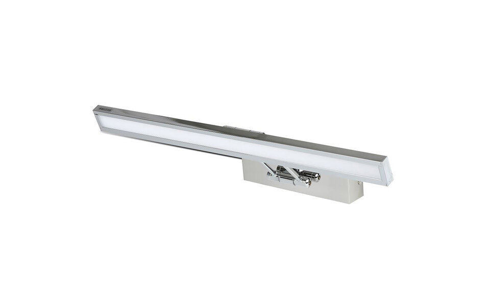 HLW LED LED Vloerlamp 8W met neutraal wit licht - Witte LED Lamp in mat chroom aluminium