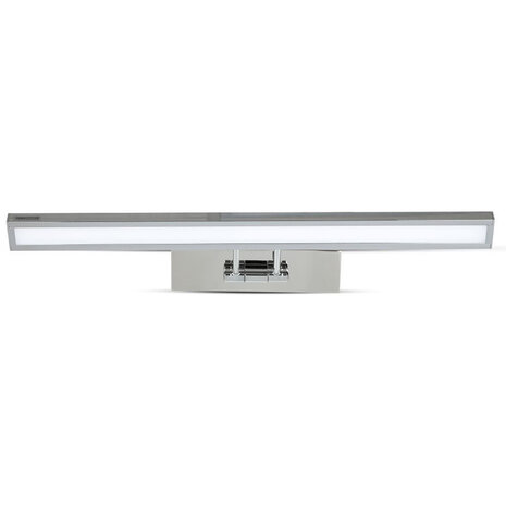 HLW LED LED Vloerlamp 8W met neutraal wit licht - Witte LED Lamp in mat chroom aluminium