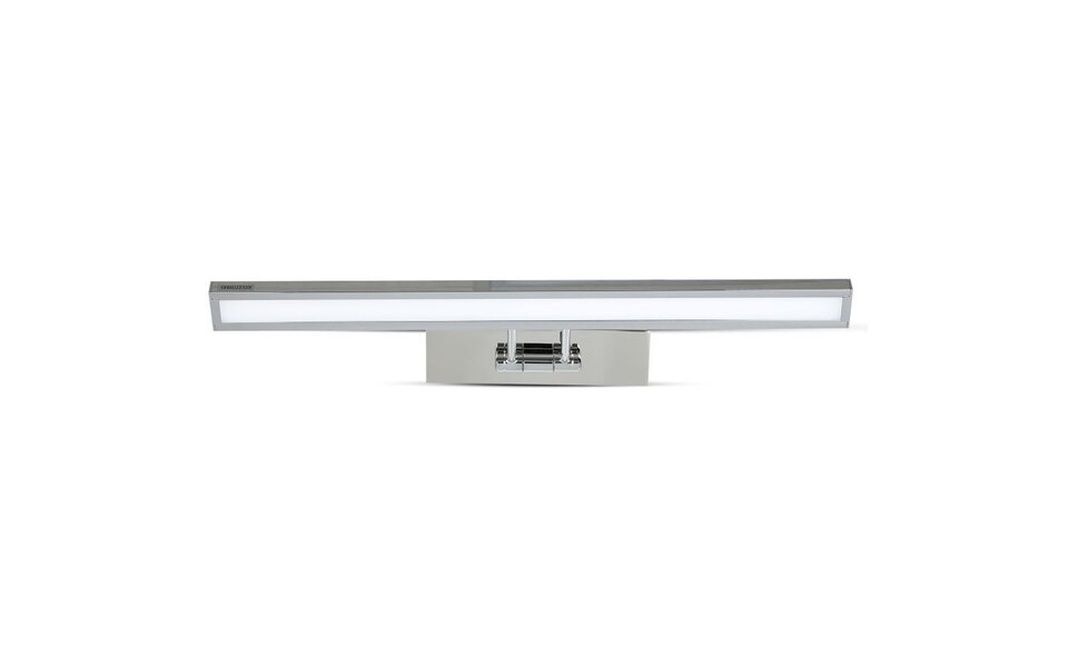 HLW LED LED Vloerlamp 8W met neutraal wit licht - Witte LED Lamp in mat chroom aluminium