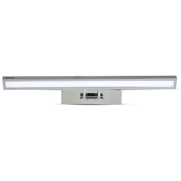HLW LED LED Vloerlamp 8W met neutraal wit licht - Witte LED Lamp in mat chroom aluminium
