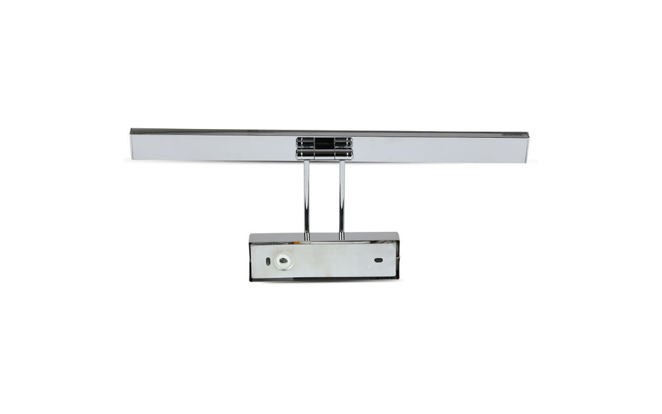 HLW LED LED Vloerlamp 8W met neutraal wit licht - Witte LED Lamp in mat chroom aluminium