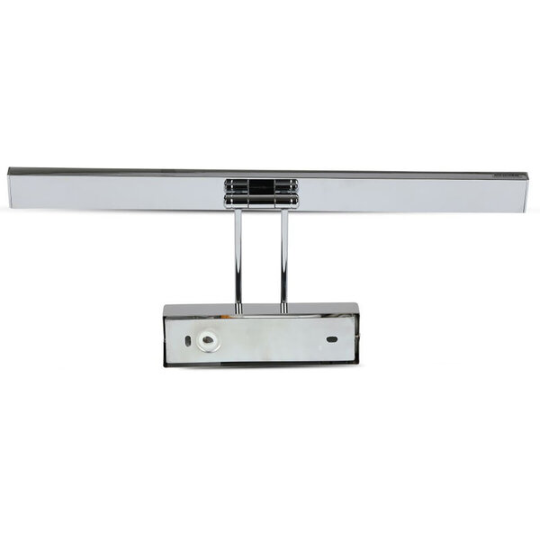 HLW LED LED Vloerlamp 8W met neutraal wit licht - Witte LED Lamp in mat chroom aluminium
