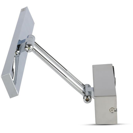 HLW LED LED Vloerlamp 8W met neutraal wit licht - Witte LED Lamp in mat chroom aluminium