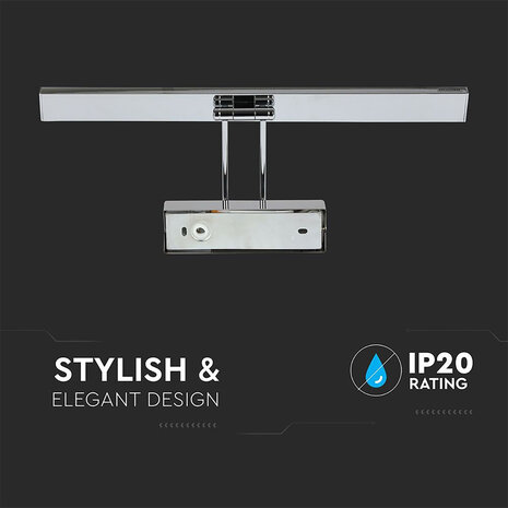 HLW LED LED Vloerlamp 8W met neutraal wit licht - Witte LED Lamp in mat chroom aluminium