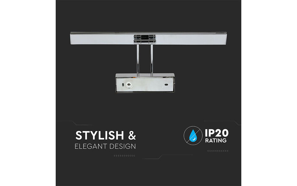 HLW LED LED Vloerlamp 8W met neutraal wit licht - Witte LED Lamp in mat chroom aluminium