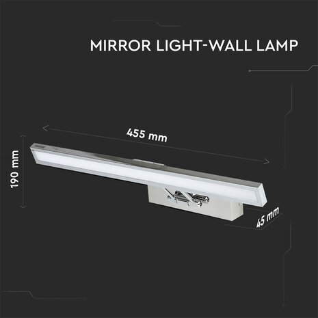 HLW LED LED Vloerlamp 8W met neutraal wit licht - Witte LED Lamp in mat chroom aluminium