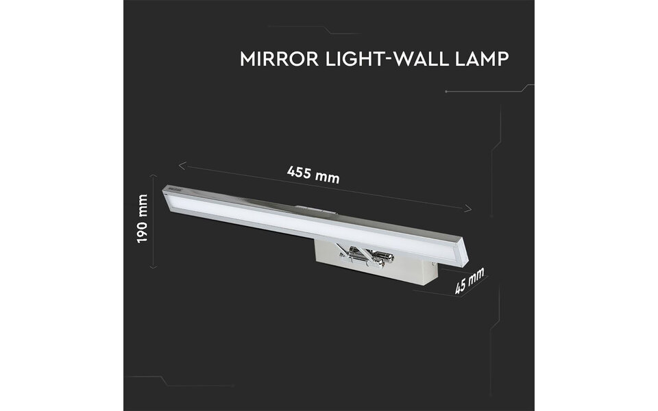 HLW LED LED Vloerlamp 8W met neutraal wit licht - Witte LED Lamp in mat chroom aluminium