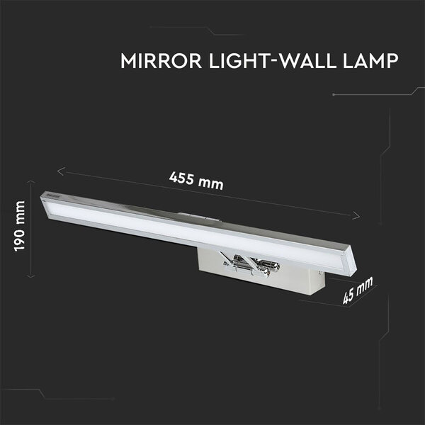 HLW LED LED Vloerlamp 8W met neutraal wit licht - Witte LED Lamp in mat chroom aluminium