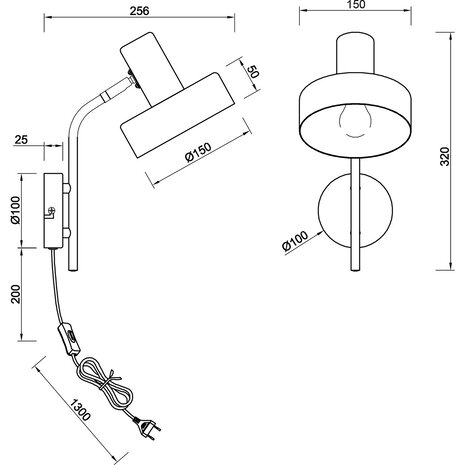 HLW LED LED Wandlamp Trion Giyon - Elegant Rond Design met Mat Nikkel Afwerking