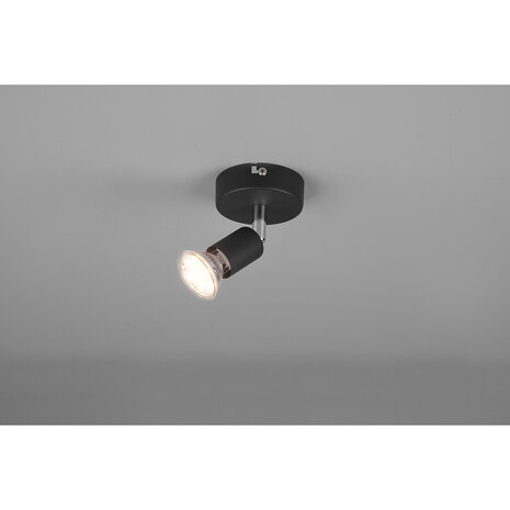 HLW LED LED Wandspot Trion Pamo - Mat Zwart Aluminium - GU10 Fitting, LED Spot HLW LED LED Wandspot Trion Pamo - Mat Zwart Aluminium - GU10 Fitting, LED Spot