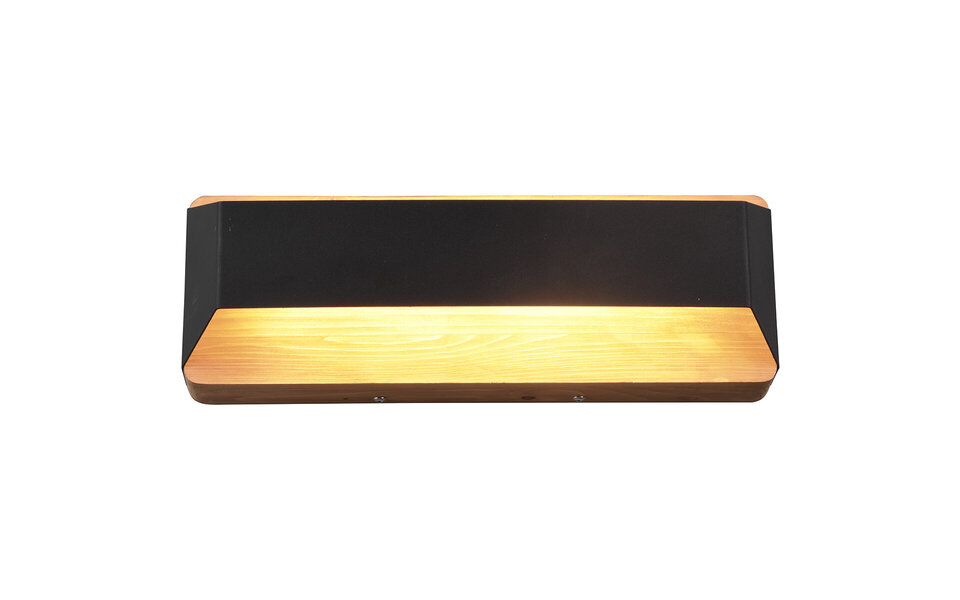 HLW LED LED Wandlamp Dimbaar - Mat Zwart Aluminium, Warm Wit 3000K, Up & Down Licht HLW LED LED Wandlamp Dimbaar - Mat Zwart Aluminium, Warm Wit 3000K, Up & Down Licht
