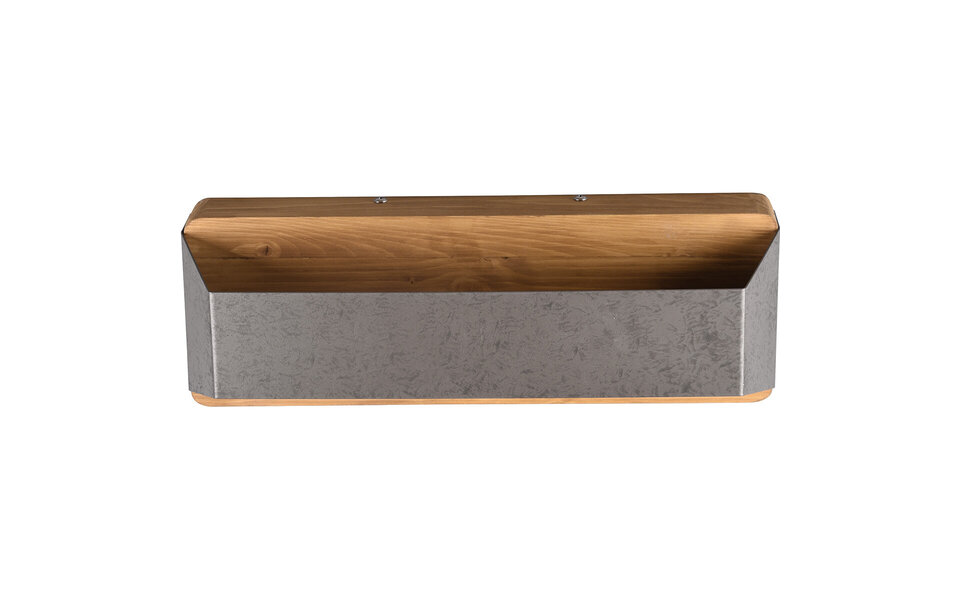 HLW LED LED Wandlamp Trion Arbon 13.5W Dimbaar Warm Wit 3000K Antiek Nikkel HLW LED LED Wandlamp Trion Arbon 13.5W Dimbaar Warm Wit 3000K Antiek Nikkel