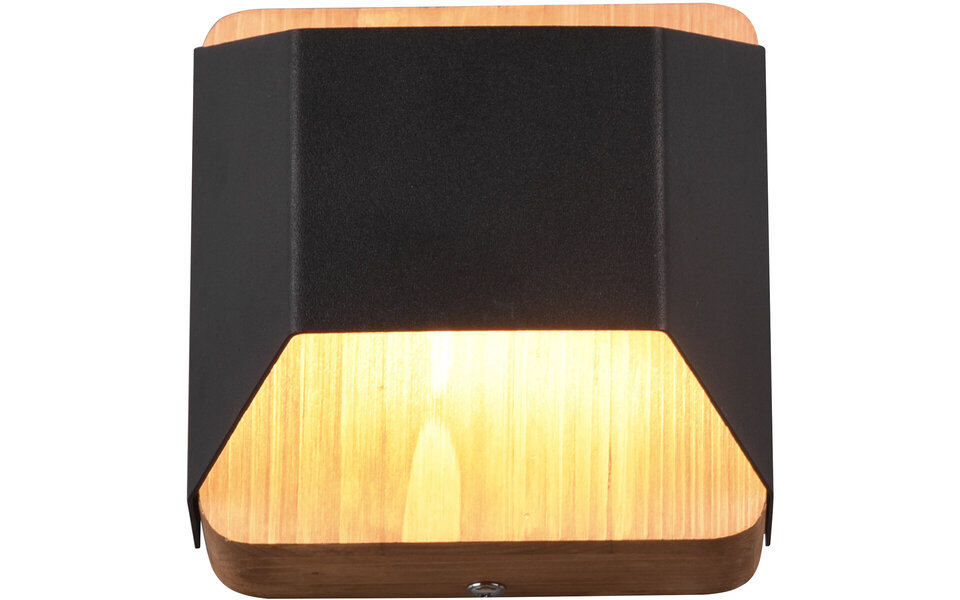 HLW LED Dimbare LED Wandlamp Mat Zwart met Warm Wit 3000K en OSRAM LEDs - 4.3W