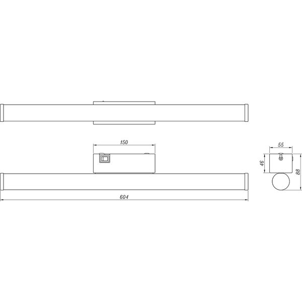 HLW LED LED Wandlamp Mat Zwart - Warm Wit 3000K - 6.5W LED, Badkamer & Interieur