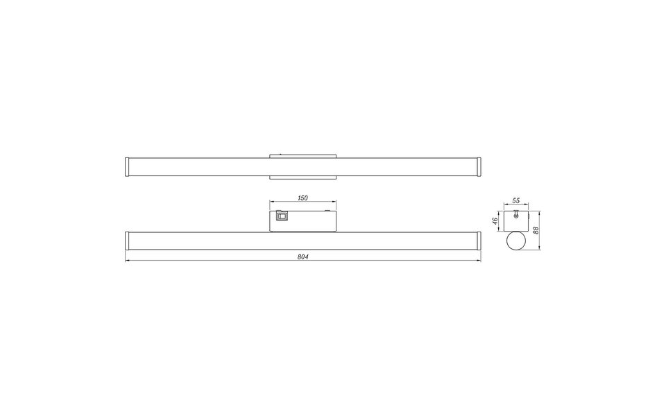 HLW LED LED Wandlamp Mat Zwart | Warm Wit 3000K | Energiezuinig 8.6W LED