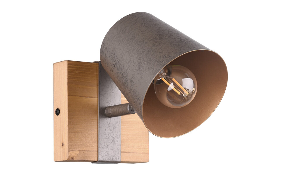 HLW LED LED Wandspot Trion Bimm - Antiek Nikkel, Ronde LED Spot met E14 Fitting