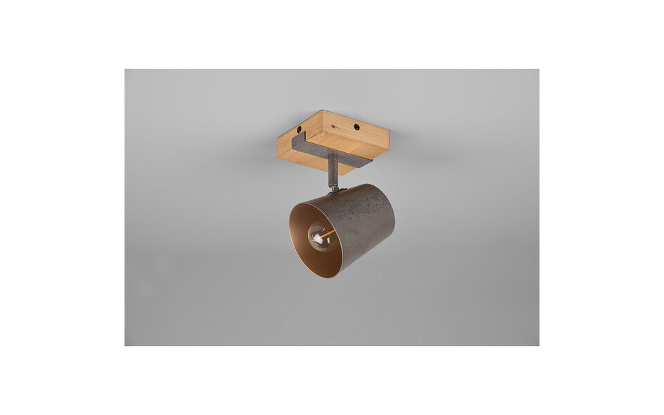 HLW LED LED Wandspot Trion Bimm - Antiek Nikkel, Ronde LED Spot met E14 Fitting