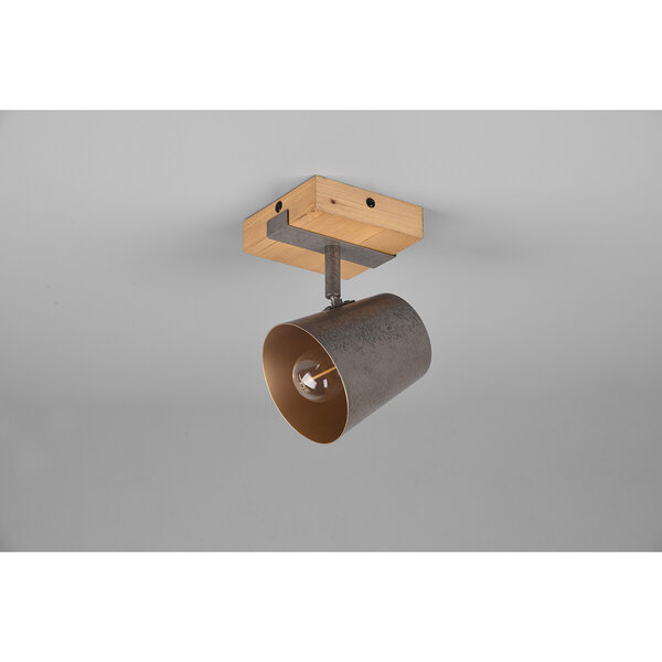 HLW LED LED Wandspot Trion Bimm - Antiek Nikkel, Ronde LED Spot met E14 Fitting