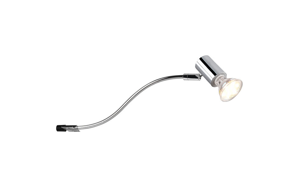 HLW LED Trion Giano LED Wandlamp - Spatwaterdicht IP44, GU10 Fitting, Aluminium, Glans Chroom