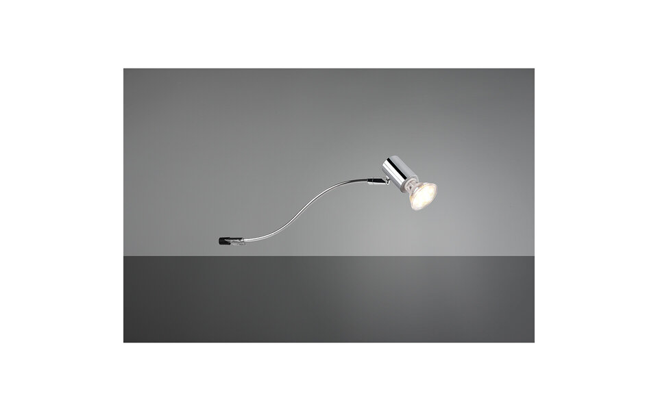 HLW LED Trion Giano LED Wandlamp - Spatwaterdicht IP44, GU10 Fitting, Aluminium, Glans Chroom