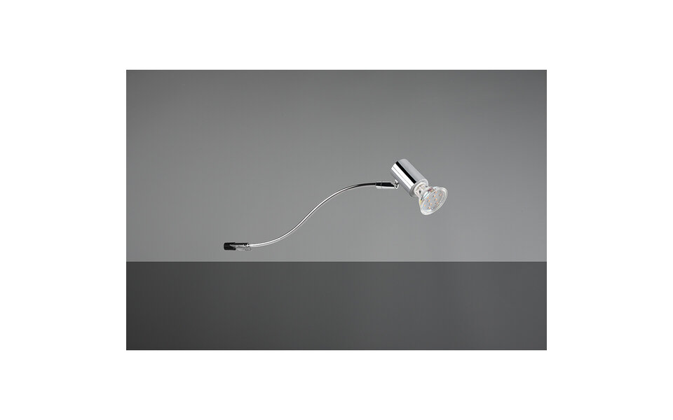 HLW LED Trion Giano LED Wandlamp - Spatwaterdicht IP44, GU10 Fitting, Aluminium, Glans Chroom
