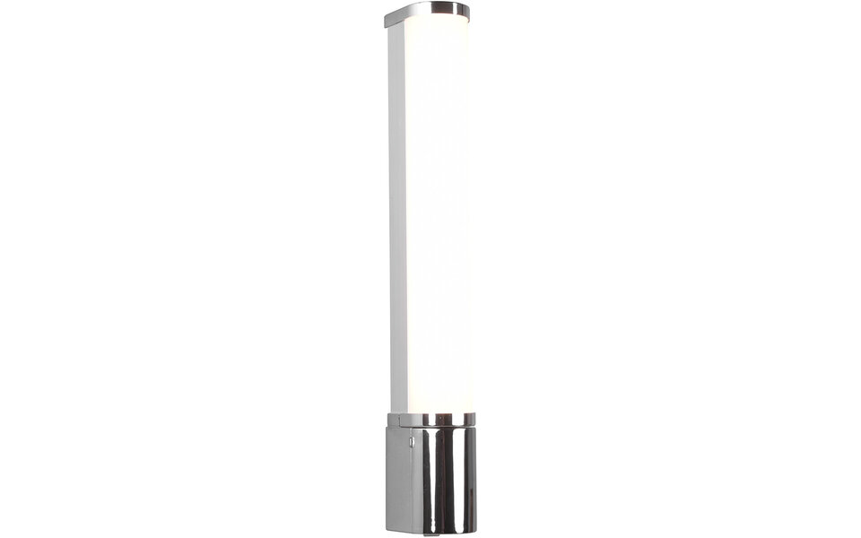 HLW LED LED Wandlamp 8W Warm Wit 3000K Spatwaterdicht IP44 Glans Chroom Kunststof