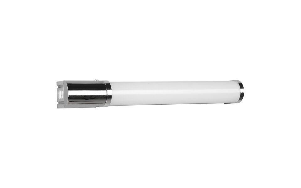 HLW LED LED Wandlamp 8W Warm Wit 3000K Spatwaterdicht IP44 Glans Chroom Kunststof