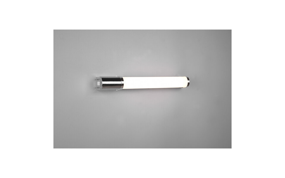 HLW LED LED Wandlamp 8W Warm Wit 3000K Spatwaterdicht IP44 Glans Chroom Kunststof