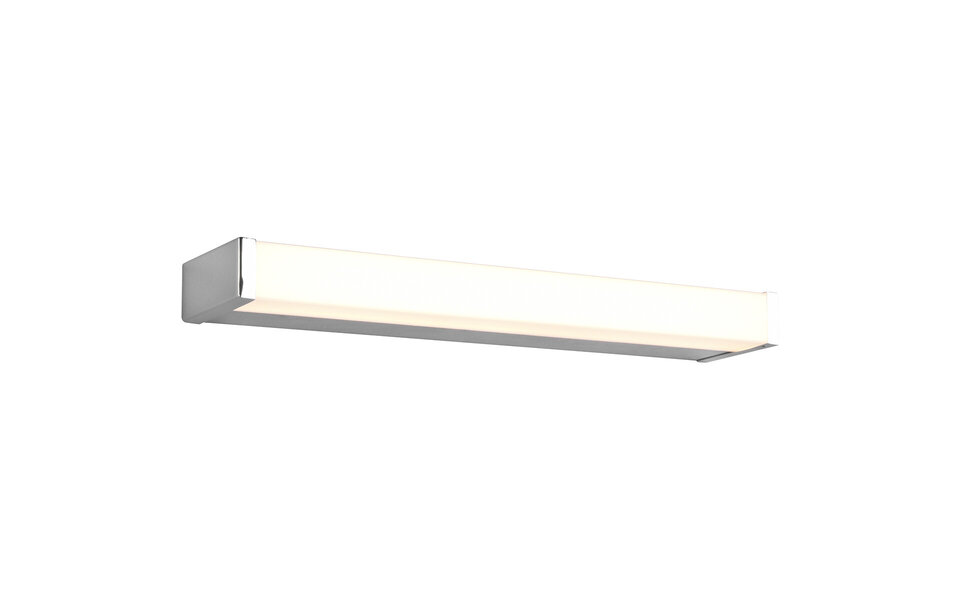 HLW LED LED Wandlamp 6W Warm Wit 3000K Spatwaterdicht IP44 - Mat Chroom Aluminium