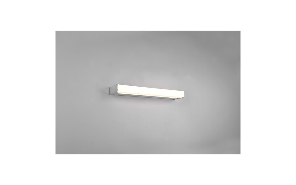 HLW LED LED Wandlamp 6W Warm Wit 3000K Spatwaterdicht IP44 - Mat Chroom Aluminium