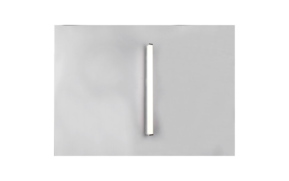 HLW LED LED Wandlamp 12W Warm Wit 3000K - Spatwaterdicht IP44, Verstelbare Beam Angle, Mat Chroom