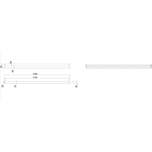 HLW LED LED Wandlamp Trion Fabian 20W Warm Wit 3000K Spatwaterdicht IP44 Mat Chroom
