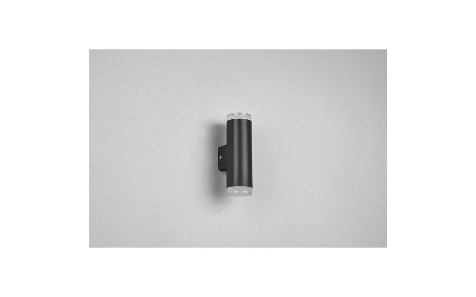 HLW LED LED Wandlamp Trion Yar - 8W Warm Wit 3000K - Mat Zwart, Duurzaam Kunststof