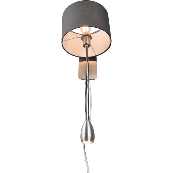 HLW LED LED Wandlamp Mat Grijs met Warm Wit 2700K–3000K, 3W LED & Flexibele Arm