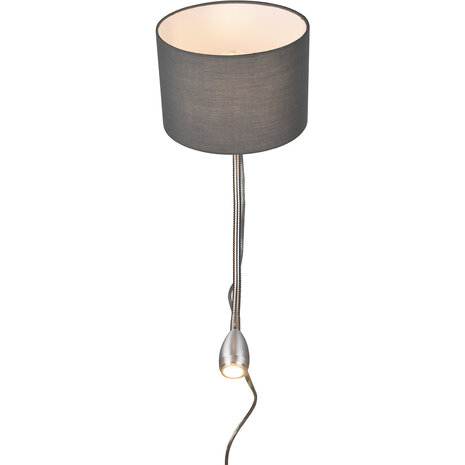 HLW LED LED Wandlamp Mat Grijs met Warm Wit 2700K–3000K, 3W LED & Flexibele Arm