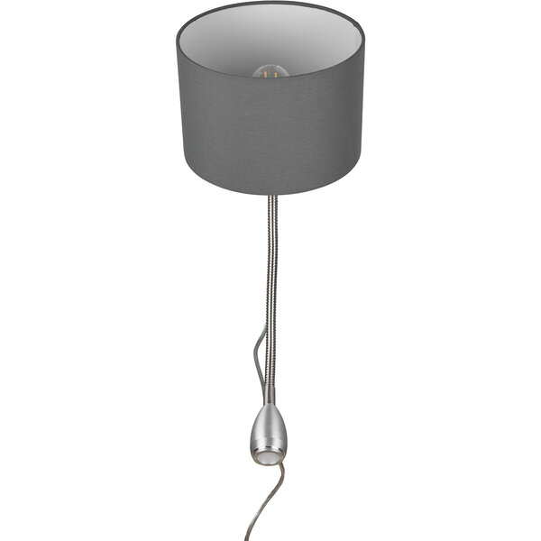 HLW LED LED Wandlamp Mat Grijs met Warm Wit 2700K–3000K, 3W LED & Flexibele Arm