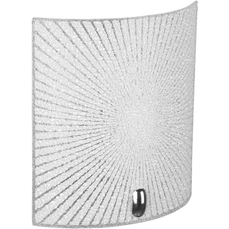 HLW LED LED Wandlamp Trion Elize - Mat Chroom Aluminium, E27 Fitting, Modern Vierkant Design