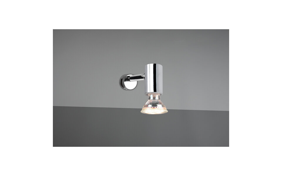 HLW LED LED Wandlamp Trion Loreno - Spatwaterdicht IP44, GU10 Fitting, Glans Chroom