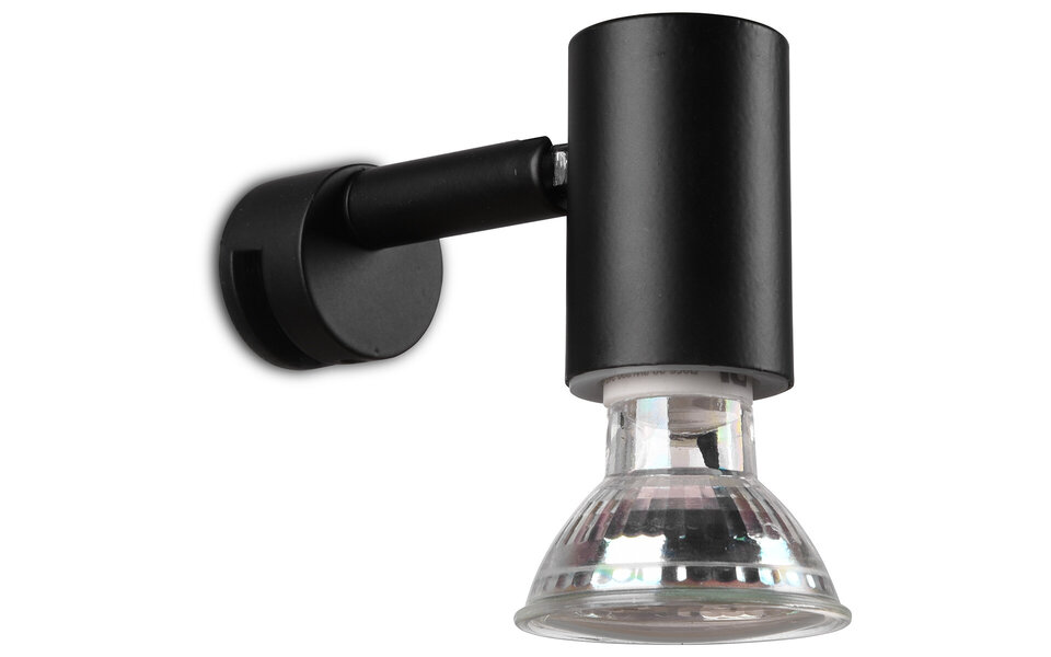 HLW LED Moderne LED Wandlamp Mat Zwart - Spatwaterdicht IP44, GU10 Fitting & Aluminium